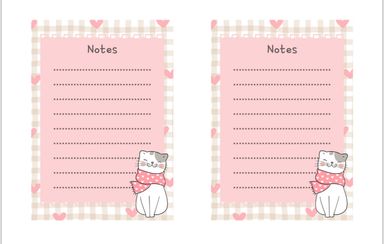 Catie’s Pink scarf Notepad 30 sheetsA6 ( 4.1 x 5.8)