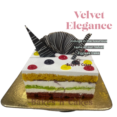 Mix Velvet Eggless Cake