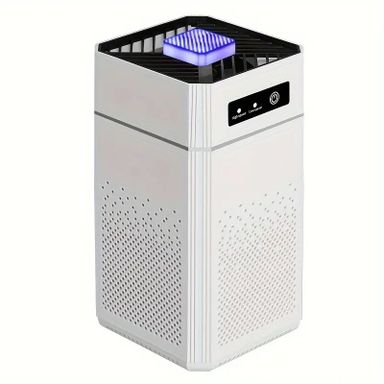 Versatile Large Room Air Purifier with Washable Filter - Quiet, Portable for Allergies, Smoke, Dust & Pollen - Ideal for Bedroom & Outdoor Use, USB Powered, White