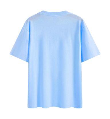 100% Cotton Oversized T-Shirt (Sky Blue) 大码装全棉T恤（天蓝色） - 230g