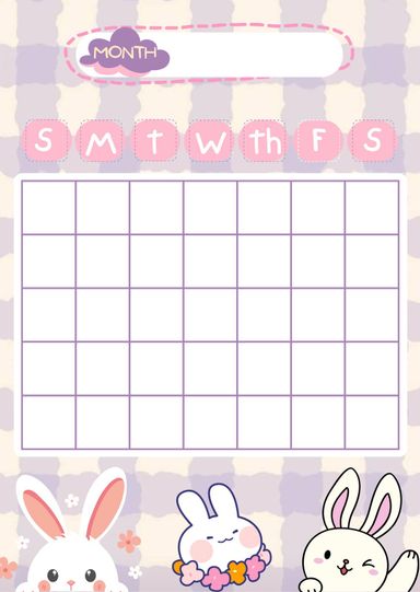 The Bunny Ashley Notepad A6 4.1 x 5.8 inches (30 sheets)-weekly schedule pad