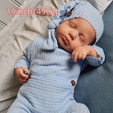 49cm Ultra-Realistic Reborn Doll - Handcrafted Lifelike Vinyl with Accessories 