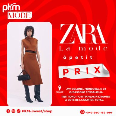 Zara mode robe marron