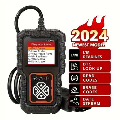 3001 Advanced OBD2 Scanner Tool - Reads Engine Fault Codes, Supports O2 Sensor, Lifetime Free Updates, Compatible with All OBDII Protocol Cars Since 1996, Easy-to-Use Diagnostic Solution for DIYers and Professionals