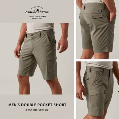 Men’s Double Pocket Organic Cotton Shorts