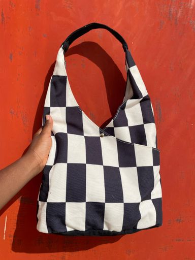 Porté épaule croisé design damier