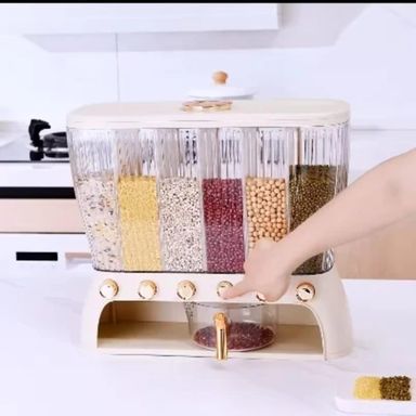 Acrylic Partitioned Rice/Cereal Dispense