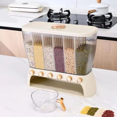 Acrylic Partitioned Rice/Cereal Dispense