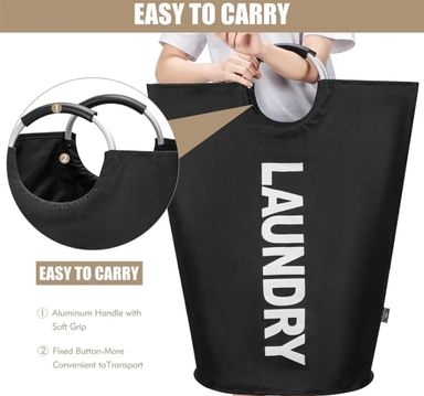 Foldable large capacity laundry basket 