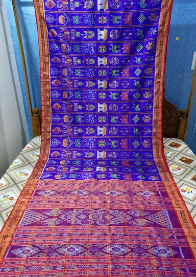 Sambalpuri Original Khandua Mulbery Pata Saree  Multy Color NABAKOTHI 