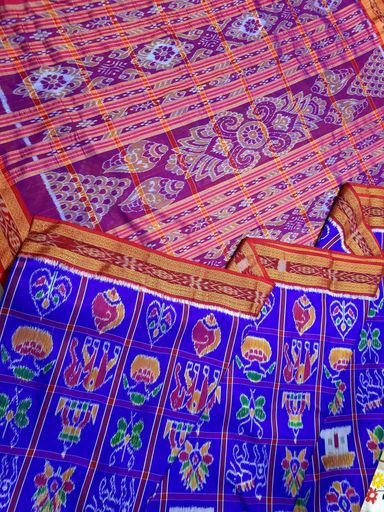 Sambalpuri Original Khandua Mulbery Pata Saree  Multy Color NABAKOTHI 