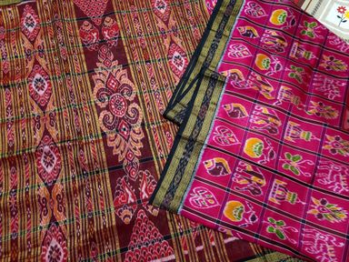 Sambalpuri Original Khandua Mulbery Pata Saree  Multy Color NABAKOTHI 