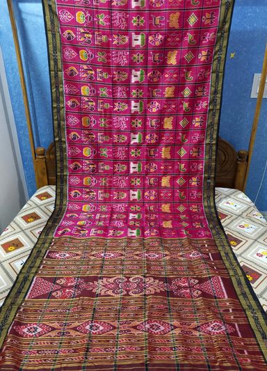 Sambalpuri Original Khandua Mulbery Pata Saree  Multy Color NABAKOTHI 