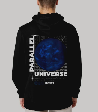 Hoodie moon Black and Blue