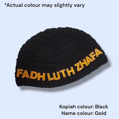 [PREORDER] Kopiah with Printed Initials/Name