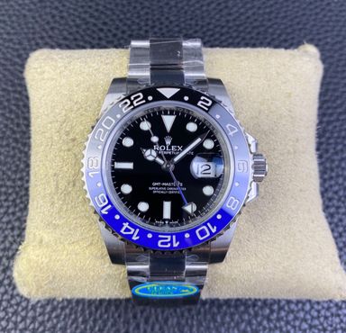 Super Clone GMT-Master II Batman, Stainless Steel Oyster 126710