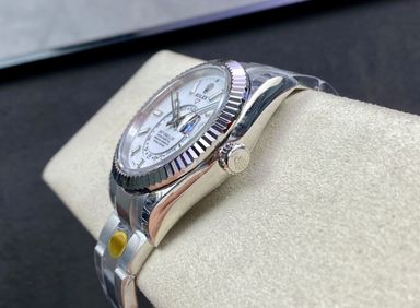 Super Clone Sky-Dweller 42MM Stainless Steel, White Dial, Oyster