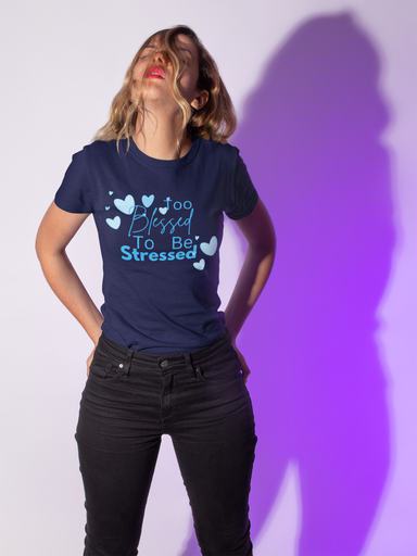 Unisex Cotton Tshirt- Blessed to be stressed