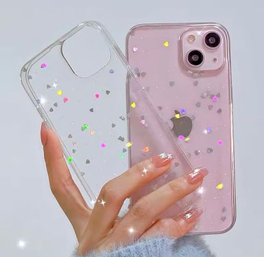 Clear Iphone Glitter Phone Case