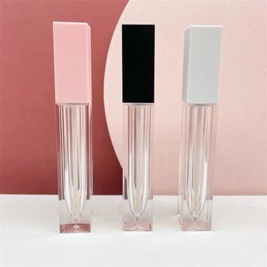 Square lipgloss tube