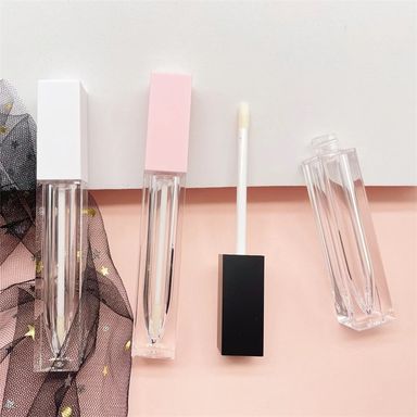 Square lipgloss tube