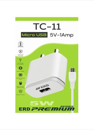 ERD TC-11 1Amp.  with Micro USB Cable Mobile Charger