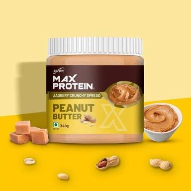 MAX PROTEIN JAGGERY CRUNCHY PEANUT BUTTER 340G