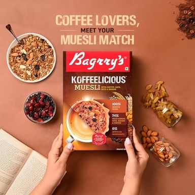 Bagrry's Koffeelicious Muesli - Coffee, Oats, Nuts & Raisins, 400g Box