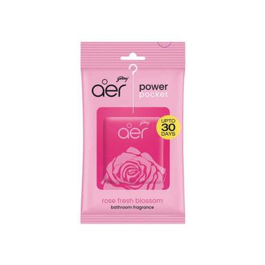 Godrej Aer Power Pocket -Bathroom Fragrance, Rose Fresh Blossom, 10 g