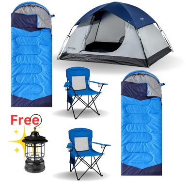 2 people Camping Combo (Includes Tent, Chairs, Sleeping Bags, and Table) Roof Top Tent Camping Tent Beach Tent