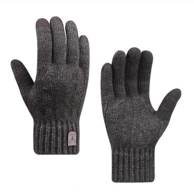 Gants tricotés en laine polaire unisexe