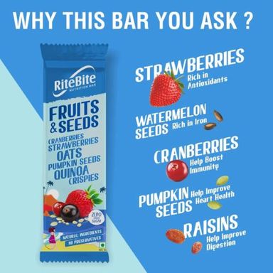 RiteBite Fruits & Seeds Energy Bar 35 g