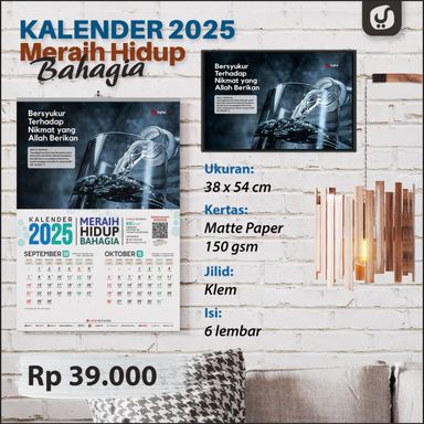 KALENDER DINDING YUFID 2025 MERAIH HIDUP BAHAGIA