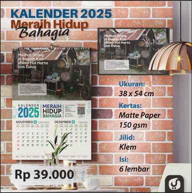 KALENDER DINDING YUFID 2025 MERAIH HIDUP BAHAGIA