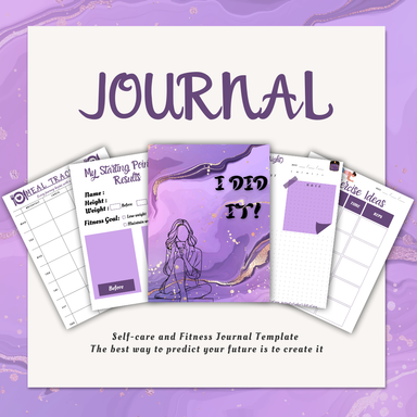 I Did It! (Self-Care and Fitness Tracking Journal Template) 