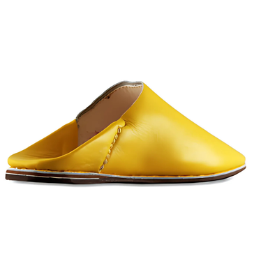 Babouche Marrakech Jaune - Artisanat de Prestige