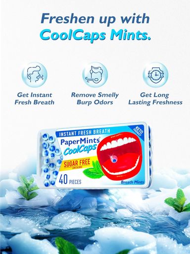 Dentalmate Papermints Mini Tins Microbreath Refreshers Sugar-free 40's