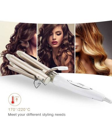 Triple Barrel Waver, Hair Curler For Loose Curls, Crimped Waves, Deep Waves  ( AO-50022/PERM BOARD )