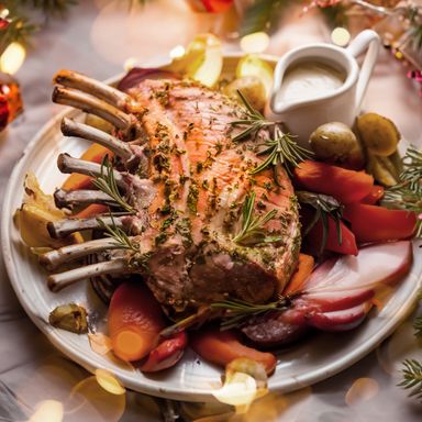 Tasmanian Lamb Rack Roast, 900g-1kg (Cooked)