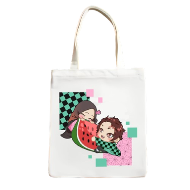 [PRE-ORDER] Tanjiro x Nezuko Totebag (Demon Slayer Edition) - WHITE