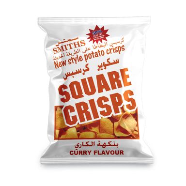 SMITHS SQUARE CRISPS FLAVOUR CURRY 100G