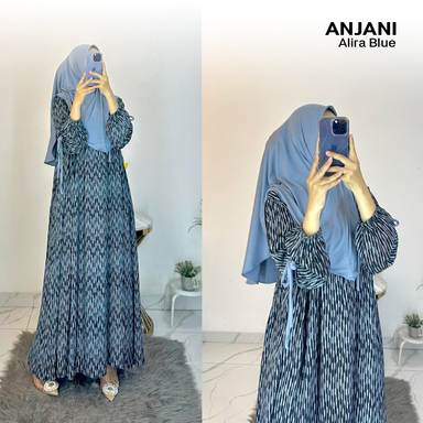 Dress Anjani Pita Rayon Diamond Set Hijab - All Size