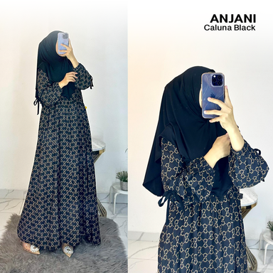 Dress Anjani Pita Rayon Diamond Set Hijab - All Size