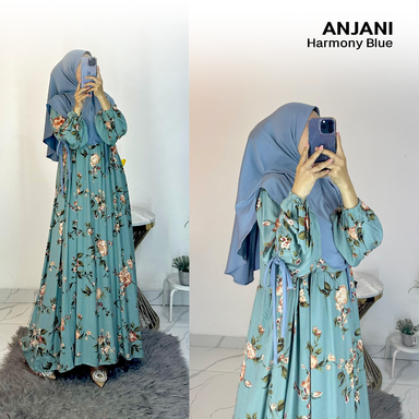 Dress Anjani Pita Rayon Diamond Set Hijab - All Size