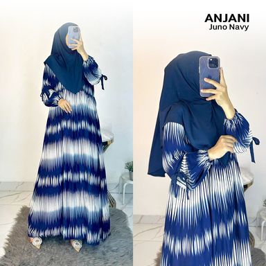 Dress Anjani Pita Rayon Diamond Set Hijab - All Size