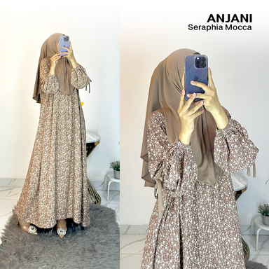 Dress Anjani Pita Rayon Diamond Set Hijab - All Size