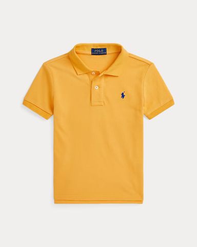 [B07] The Iconic Mesh Polo Shirt - Gold Bugle