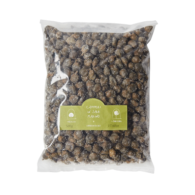 La Nicchia CAPPERI PICCOLI AL SALE - capers in sea salt - BAG 500g.