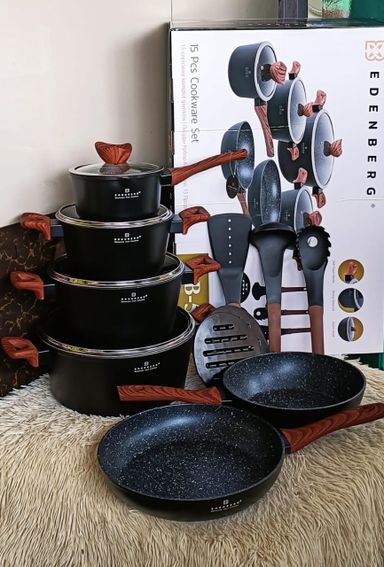 Edenberg 15 PC's Nonstick cooking pots 