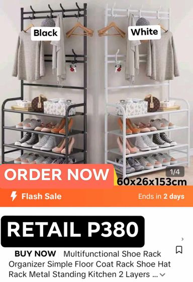 Multifunctional shoe metal rack organizer 